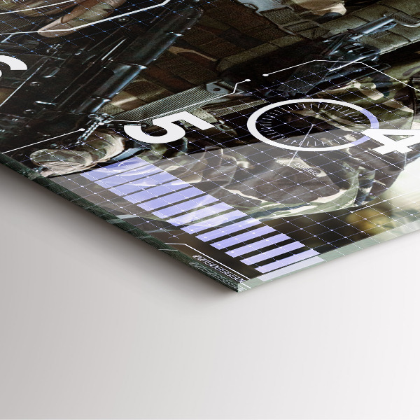 Reloj cuadrado Soldado con pistola