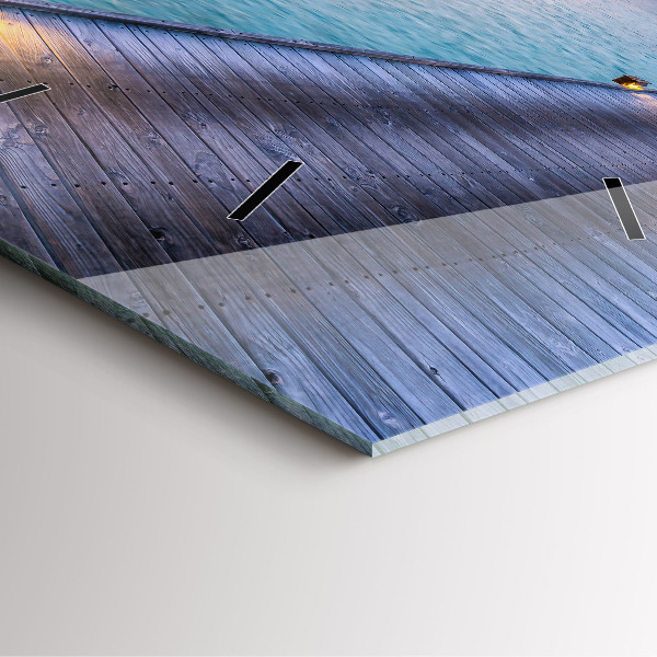 Reloj de pared cuadrado Puesta de sol Maldivas