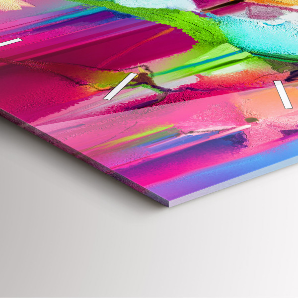 Reloj de pared cuadrado Flores abstractas