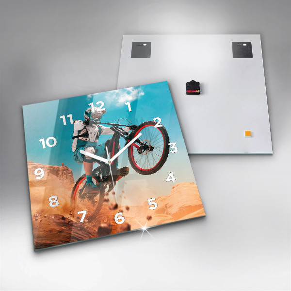 Reloj de pared cuadrado Stuntman y adrenalina