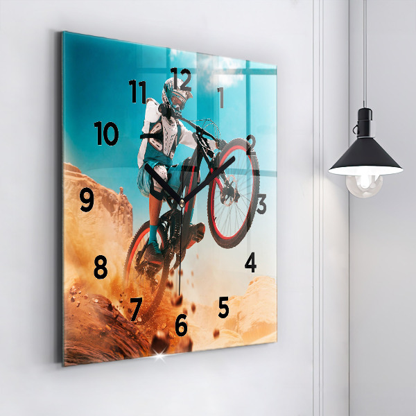 Reloj de pared cuadrado Stuntman y adrenalina