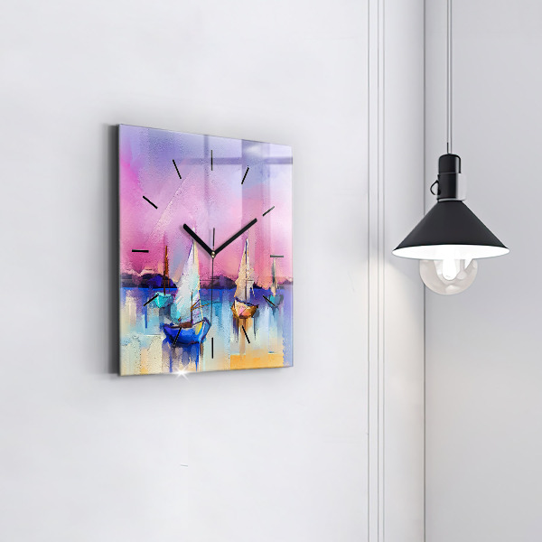 Reloj de pared cuadrado Paisaje marino