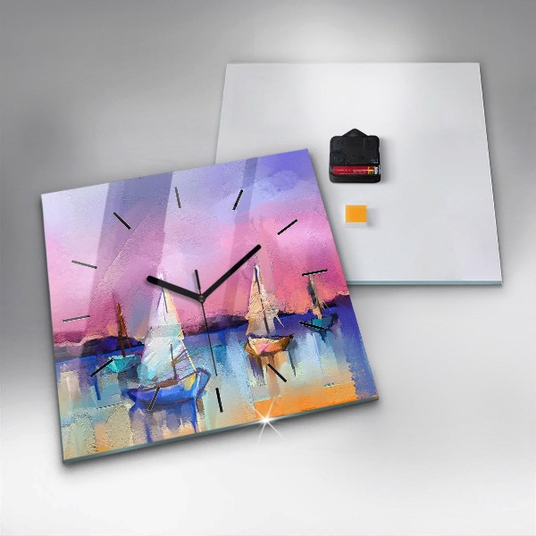 Reloj de pared cuadrado Paisaje marino