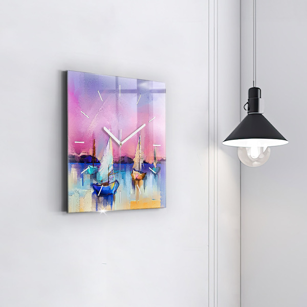 Reloj de pared cuadrado Paisaje marino