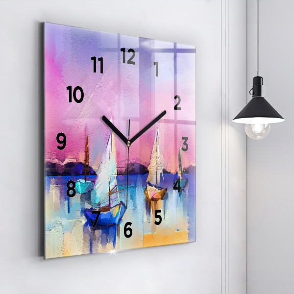 Reloj de pared cuadrado Paisaje marino