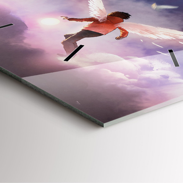 Reloj cuadrado Niño con alas