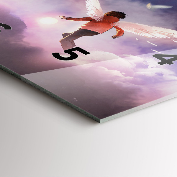 Reloj cuadrado Niño con alas