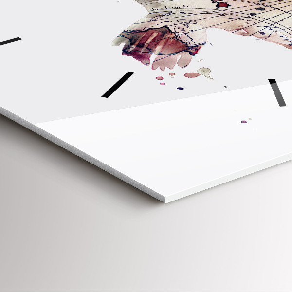 Reloj cuadrado Vista abstracta