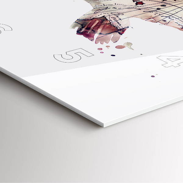 Reloj cuadrado Vista abstracta