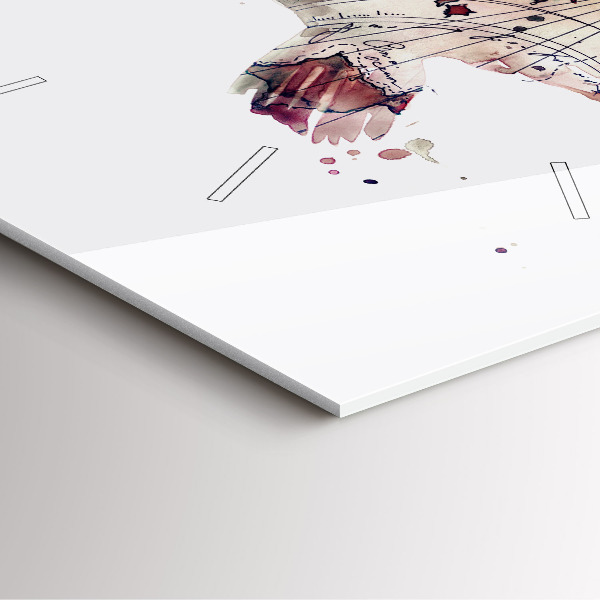 Reloj cuadrado Vista abstracta