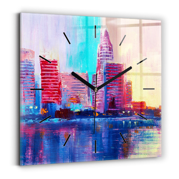 Reloj cuadrado Abstracto de rascacielos