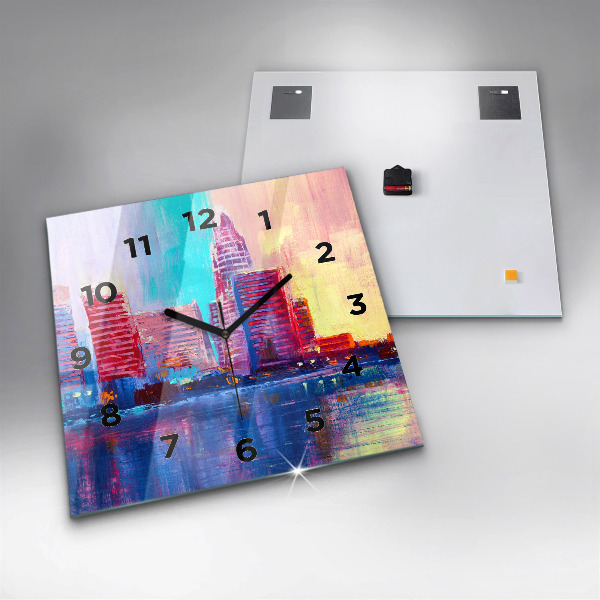 Reloj cuadrado Abstracto de rascacielos