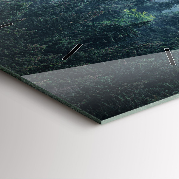 Reloj cuadrado Paisaje montañoso brumoso