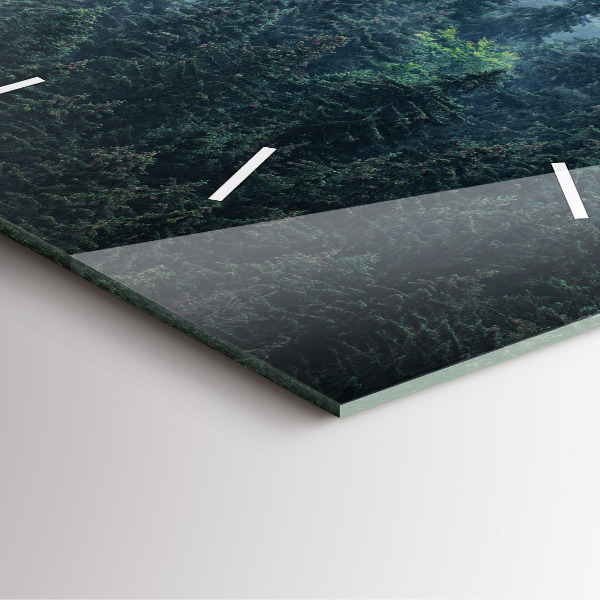 Reloj cuadrado Paisaje montañoso brumoso