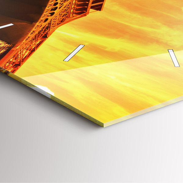 Reloj de pared cuadrado Torre Eiffel en París