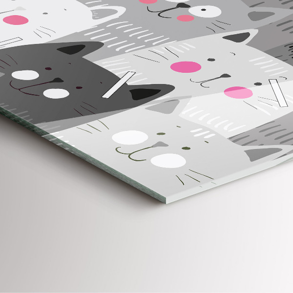 Reloj de pared cuadrado Patrón con gatos