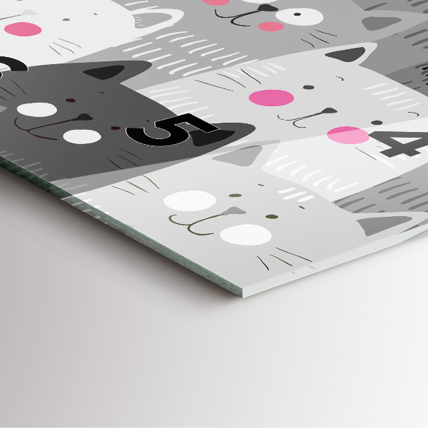 Reloj de pared cuadrado Patrón con gatos