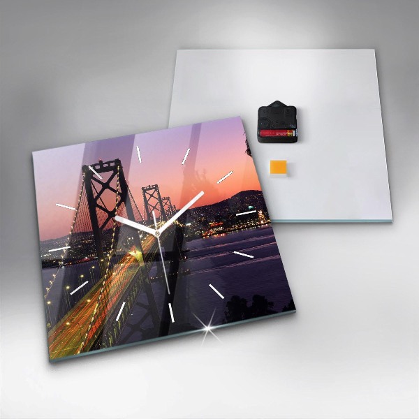 Reloj cuadrado Puesta de sol en USA