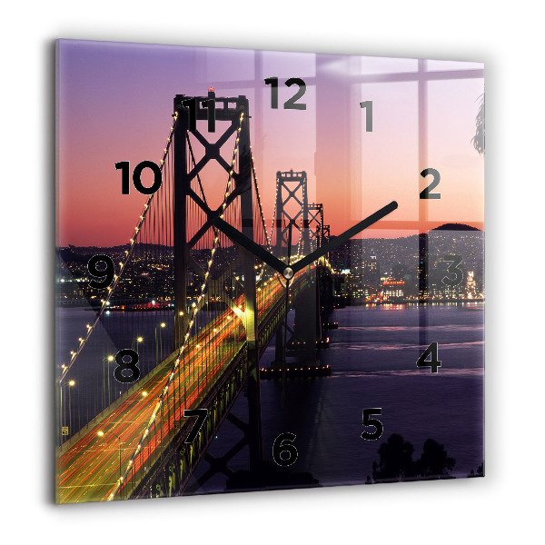 Reloj cuadrado Puesta de sol en USA