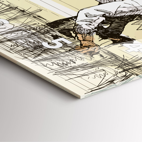 Reloj de pared cuadrado Mujer recogiendo arroz