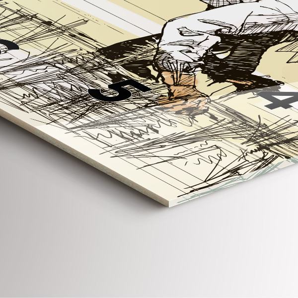 Reloj de pared cuadrado Mujer recogiendo arroz