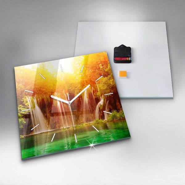 Reloj cuadrado Vista de una cascada
