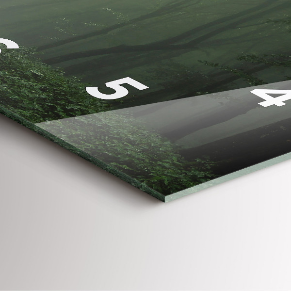 Reloj de pared cuadrado Bosque brumoso por la mañana