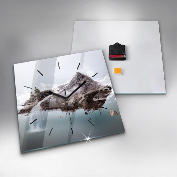 Reloj de pared cuadrado Cascada isla voladora