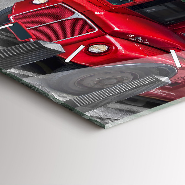 Reloj cuadrado Autobús rojo de dos pisos