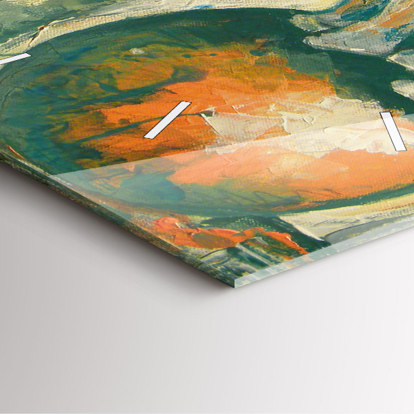 Reloj cuadrado Postura del elefante pintado