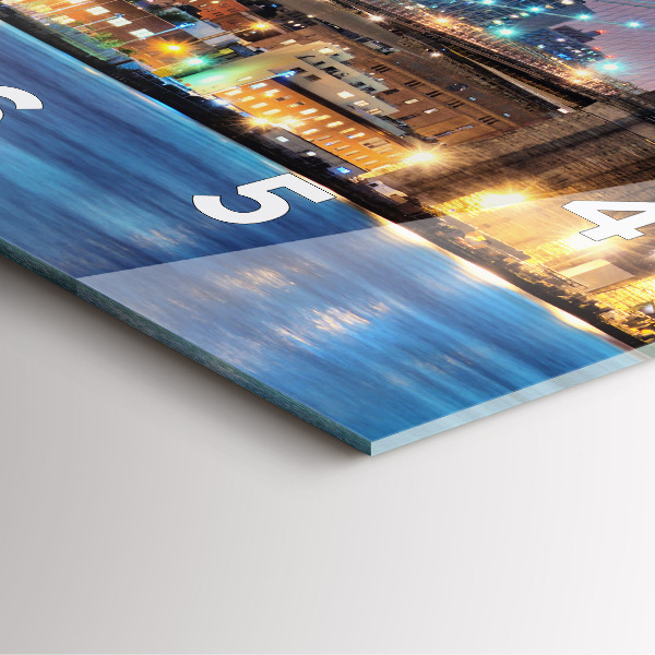 Reloj de pared cuadrado Puente de Brooklyn y East River