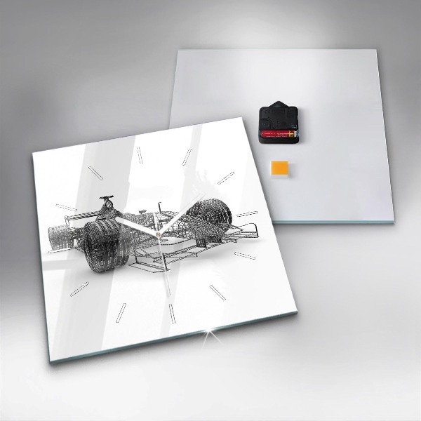 Reloj de pared cuadrado Estructura del coche de F1