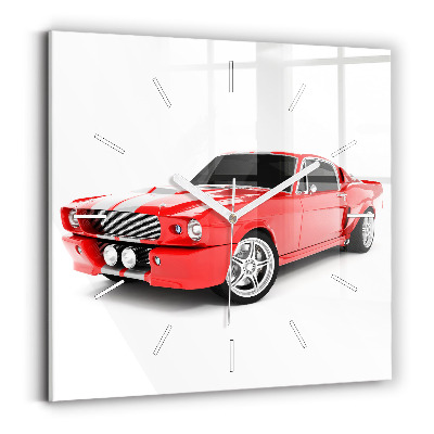 Reloj de pared cuadrado Coche deportivo
