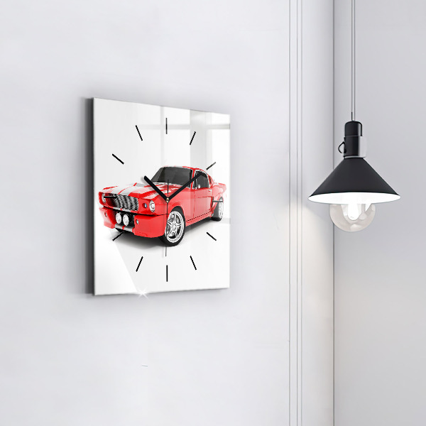 Reloj de pared cuadrado Coche deportivo