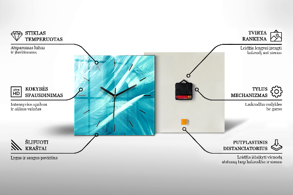 Reloj de pared cuadrado Coche deportivo