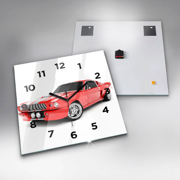 Reloj de pared cuadrado Coche deportivo