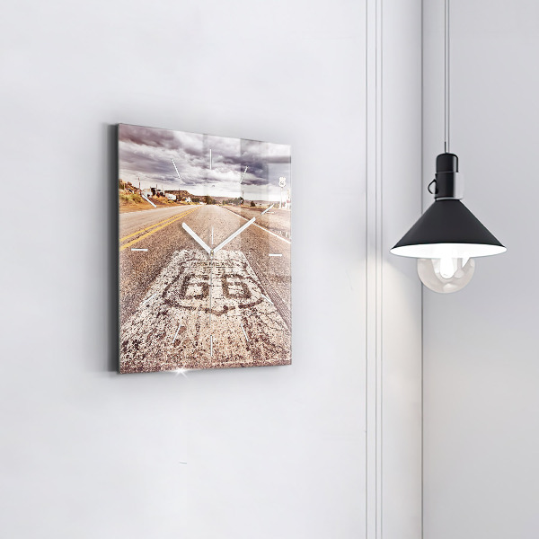 Reloj cuadrado Ruta 66 EE.UU.