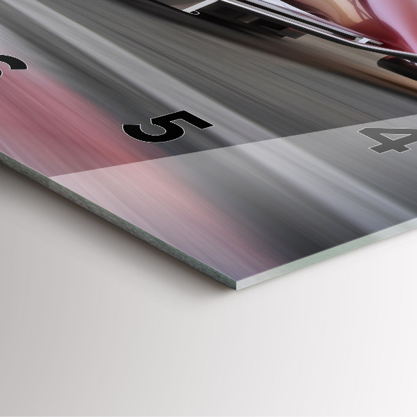 Reloj de pared cuadrado Coche de carreras deportivo