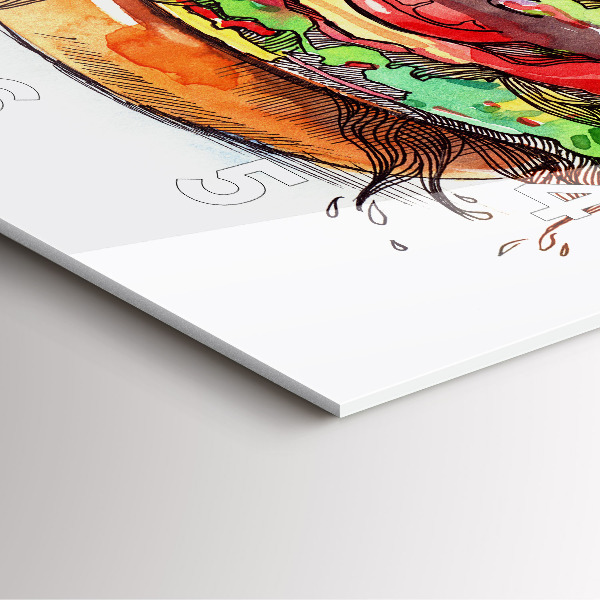 Reloj cuadrado Hamburguesa de queso XXL