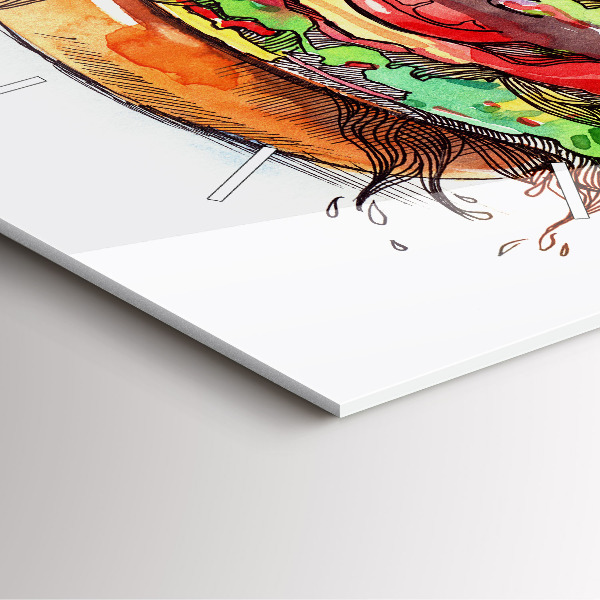 Reloj cuadrado Hamburguesa de queso XXL