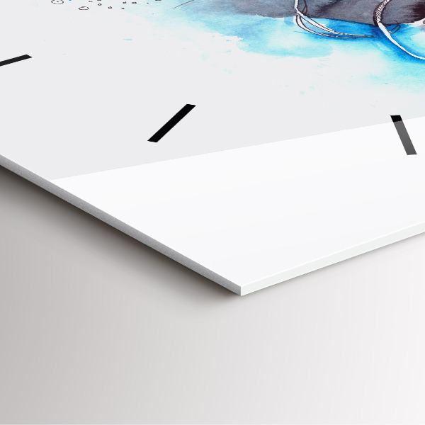 Reloj cuadrado Vida submarina de peces