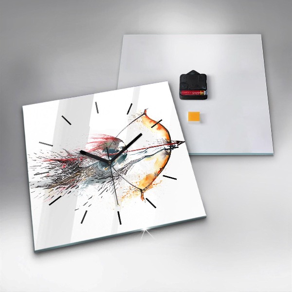 Reloj de pared cuadrado Un guerrero durante una cacería