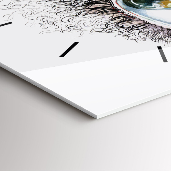 Reloj cuadrado Dibujo de un ojo humano