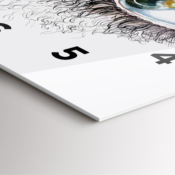 Reloj cuadrado Dibujo de un ojo humano