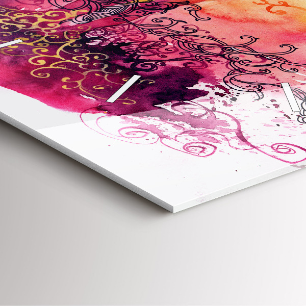 Reloj cuadrado Acuarela de una pareja enamorada