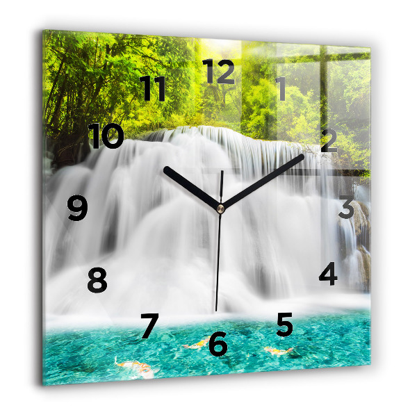 Reloj de pared cuadrado Cascada en Tailandia