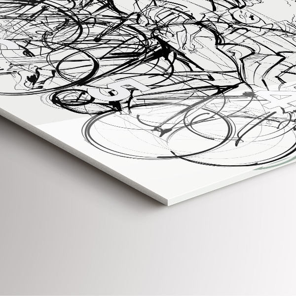 Reloj cuadrado Dibujo de una carrera ciclista