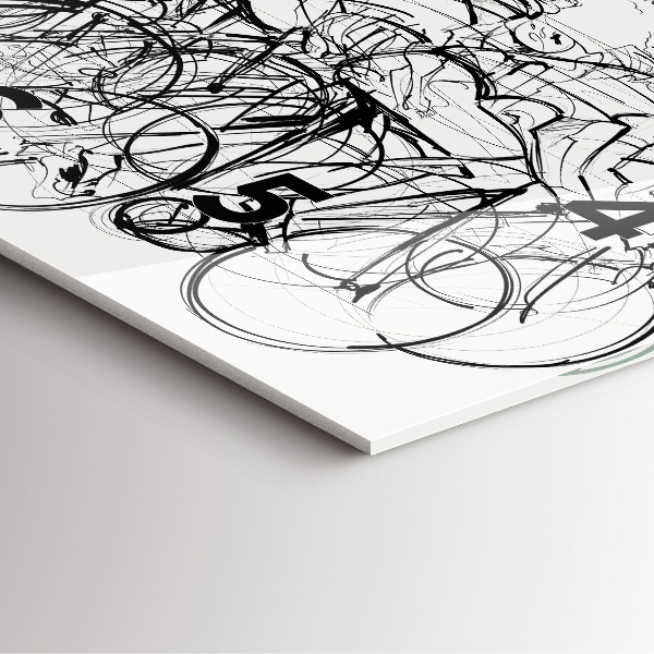 Reloj cuadrado Dibujo de una carrera ciclista