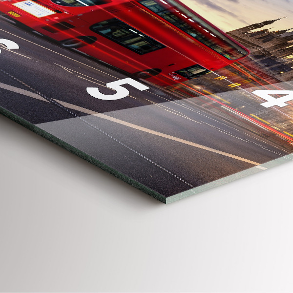 Reloj de pared cuadrado Autobús rojo de Londres