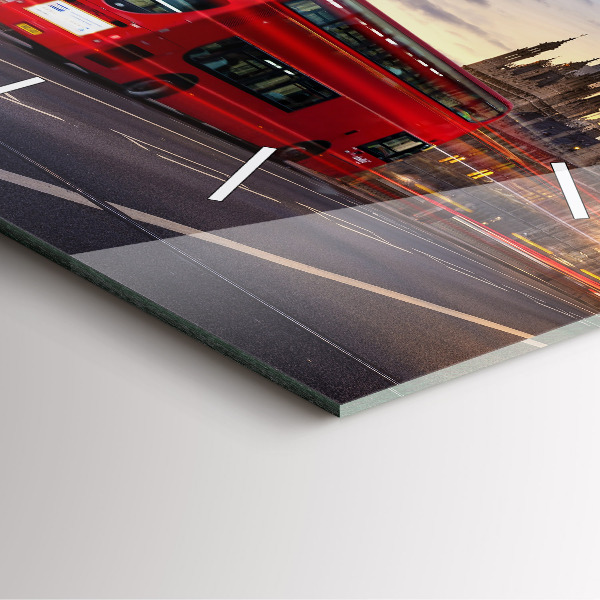 Reloj de pared cuadrado Autobús rojo de Londres